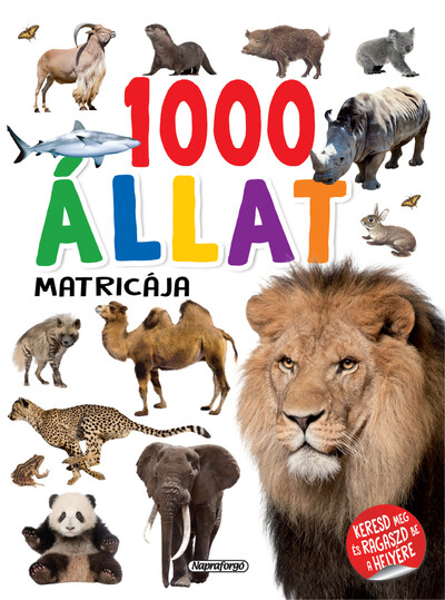 1000 állat matricája (fehér)